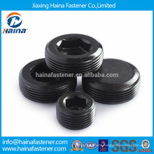 Black plated carbon steel pipe plug